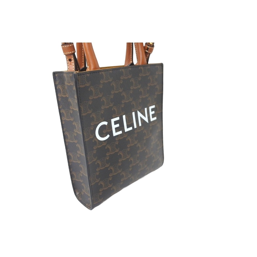 Celine shoulder Triomphe bag canvas Vertical Cabas - Picture 4 of 9